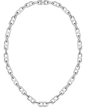 BOSS Brushed And Polished Chain Necklace - Metallic