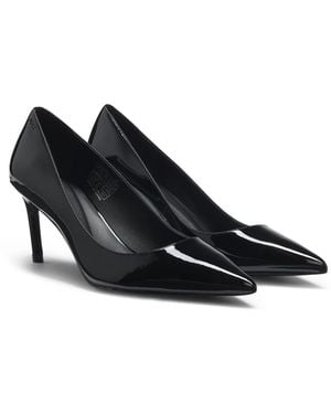 BOSS Pumps Van Lakleer Met 7 Cm Hoge Hak - Zwart