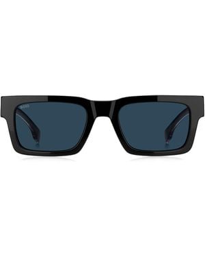 BOSS Zonnebril Van Acetaat Met Double B-Monogram - Blauw