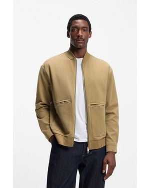 BOSS Zip-Up Sweatshirt - Natural