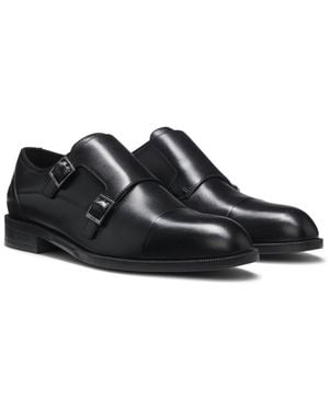 BOSS Monkstraps Aus Leder Mit Doppeltem Riemen - Schwarz