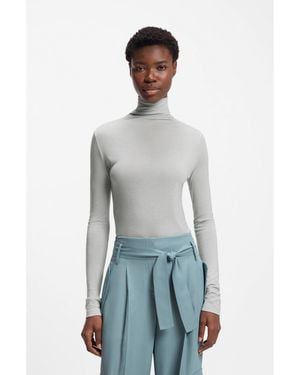 BOSS High-Neck Top - Grey