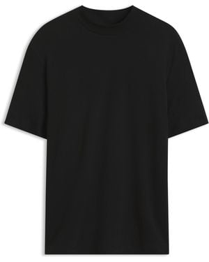 HUGO Slim-Fit T-Shirt Van Katoen En Wol - Zwart
