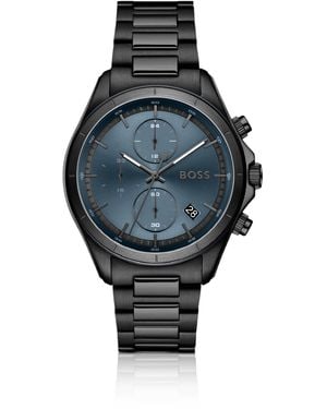 BOSS Letic Reloj Chapado En Negro Con Esfera Azul - Multicolor