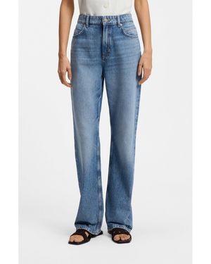 BOSS High-Waisted Regular-Fit Jeans - Blue