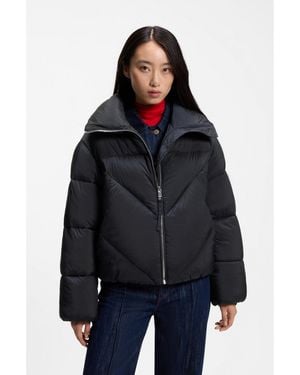 BOSS Zipped Puffer Jacket - Blue
