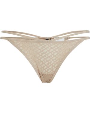 BOSS String en dentelle monogrammée avec taille double - Neutre