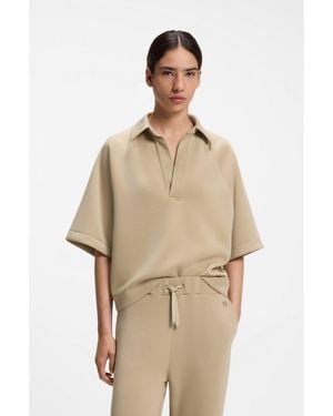 BOSS Loose-Fit Polo Sweatshirt - Natural