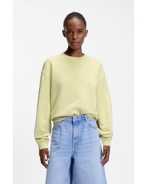 HUGO Cotton-Terry Sweatshirt With Embroidered Logo - White