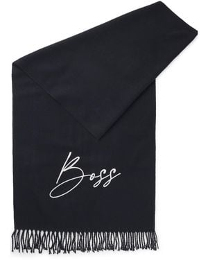 BOSS Equestrian Scarf With Embroidered Logo