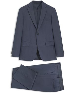 BOSS Costume Slim Trois Pièces Avec Gilet Zippé - Bleu