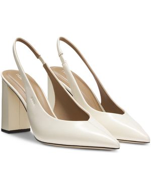 BOSS Leren Pumps Met Hak En Hielbandje - Metallic