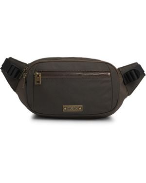 HUGO Sac Ceinture Avec Plaquette Logotée Effet Vieilli - Gris