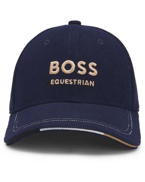 BOSS Equestrian Logo-Embroidered Cap - Blue