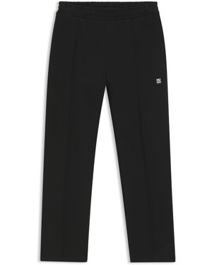 HUGO Relaxed-Fit Trainingsbroek Van Een Katoenmix Met Structuur - Zwart