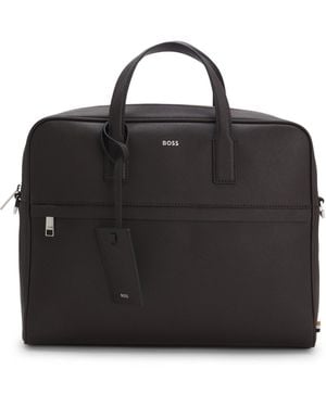 BOSS Structured Document Case With Foil-Print Logo - Black
