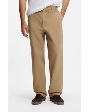BOSS By Beckham Relaxed-Fit Chinos - Natural