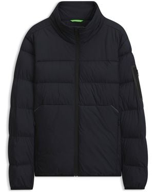BOSS Water-Repellent Puffer Jacket With Zipped Sleeve Pocket - Black