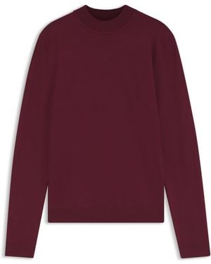 HUGO Slim-Fit Pullover Mit Hohem Ausschnitt - Lila