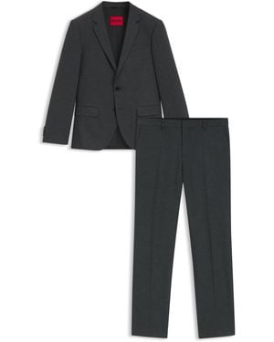 HUGO Two-Piece Slim-Fit Suit - Black
