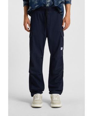 HUGO Relaxed-Fit Cargo Trousers - Blue