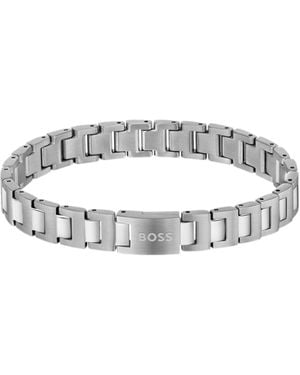 BOSS Tone Link Cuff With Logo Closure - Metallic