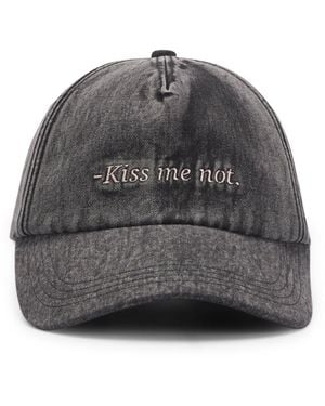 HUGO Cap Aus Baumwoll-Twill Mit Slogan-Stickerei - Grau