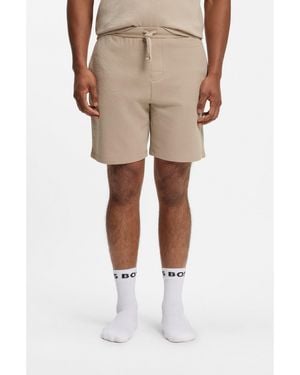 BOSS Waffle Pyjama Shorts - Natural