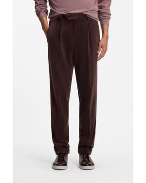 BOSS Tapered-Fit Trousers - Brown