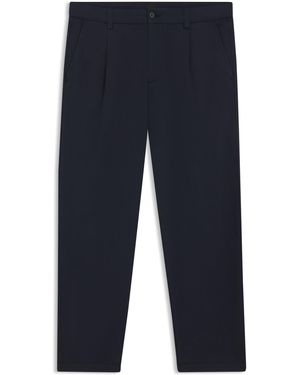BOSS Tapered-Fit Broek Van Stretchtwill - Blauw