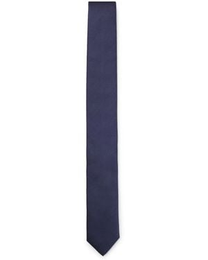 HUGO Silk Tie With Jacquard-Woven Pattern - Blue