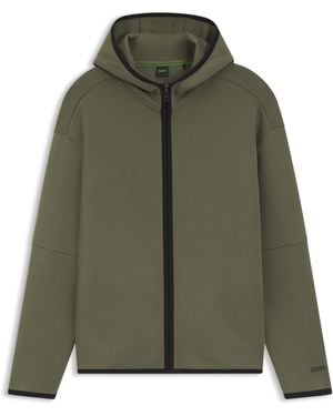 BOSS Relaxed-Fit Hoodie Van Een Superzachte Katoenmix - Groen