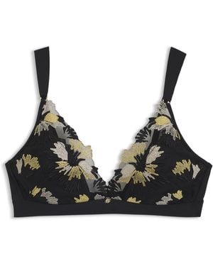 BOSS Geborduurde Triangelbeha Met Double B-Monogrambedel - Zwart