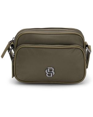 BOSS Twill Crossbody Bag With Double B Monogram - Green