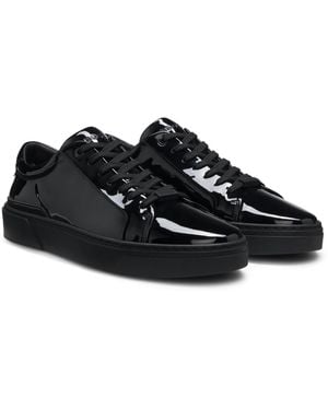 BOSS Gary Trainers With Patent Effect - Black