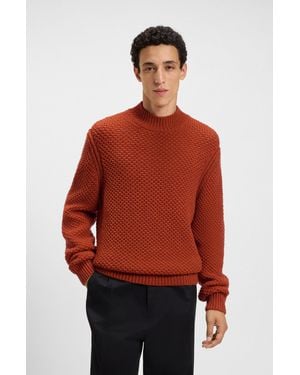 BOSS Dark Orange Men's Sweaters Size M - Red