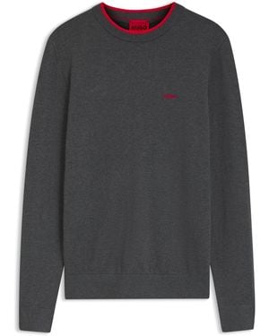 HUGO Jersey Regular Fit En Mezcla De Algodón - Gris
