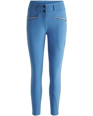 BOSS Pantalones De Montar Con Agarre En Las Rodillas En Tejido Multielástico - Azul
