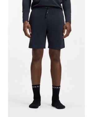 BOSS Stretch-Cotton Shorts - Blue