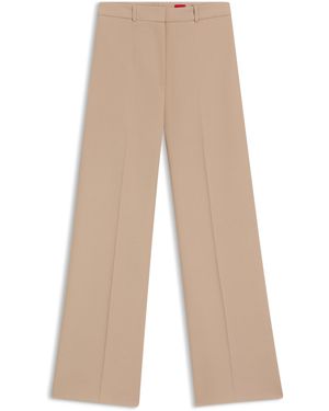 HUGO Regular-Fit Broek Met Wijde Pijpen - Naturel