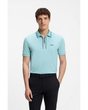 BOSS Active Slim-Fit Polo Shirt - Blue