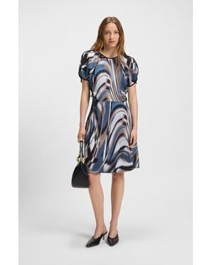 BOSS Patterned Women's Business Dresses Size 0 - Blue