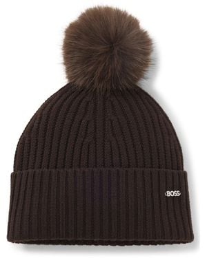 BOSS Beanie Hat - Brown