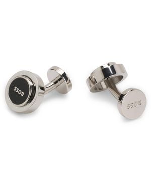 BOSS Round Cufflinks With Reversible Design - Metallic