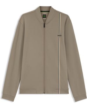 BOSS Sportief Sweatshirt Met Smart Temp-Technologie - Naturel