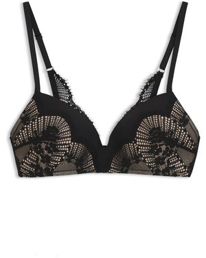BOSS Wattierter Bh Aus Spitze Und Mesh - Schwarz