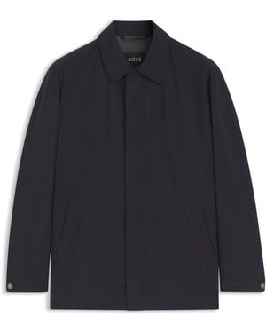 BOSS Wattierte Jacke Aus Angerautem Funktionellem Gewebe - Blau
