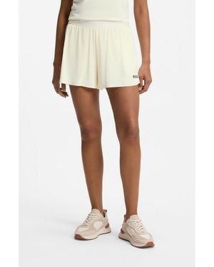 BOSS Active Dual-Layer Shorts With Moisture Management - White
