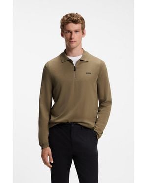 BOSS Cotton Jumper - Green