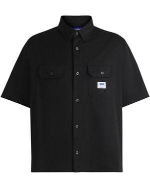 HUGO Oversized-Fit Shirt - Black